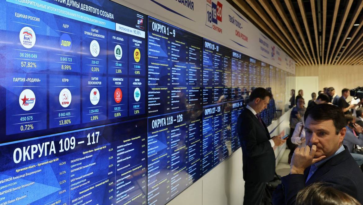 Partido pró-Putin vence eleição russa com mais de 57% dos votos